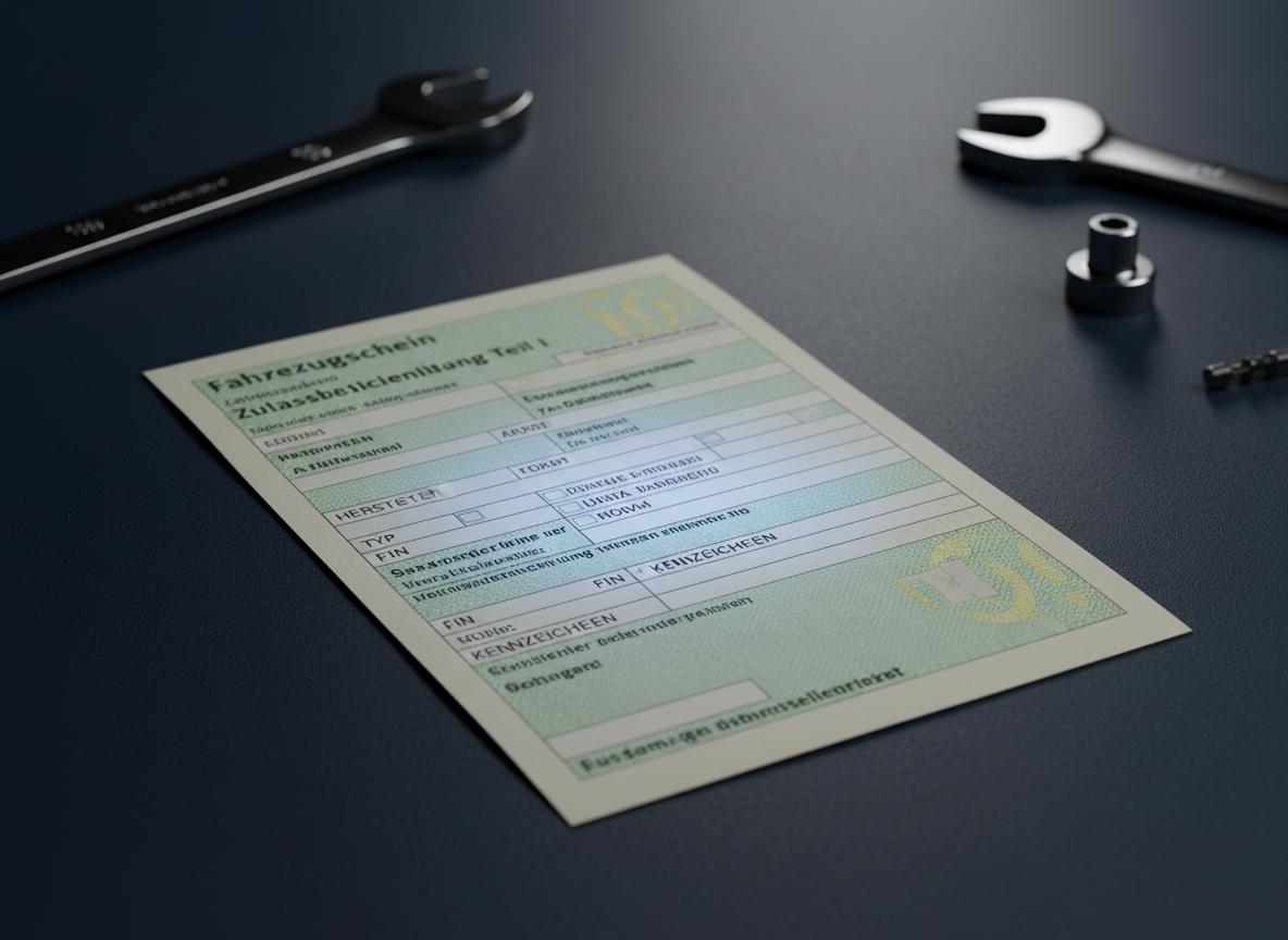 Fahrzeugschein als Grundlage für die Teileanfrage